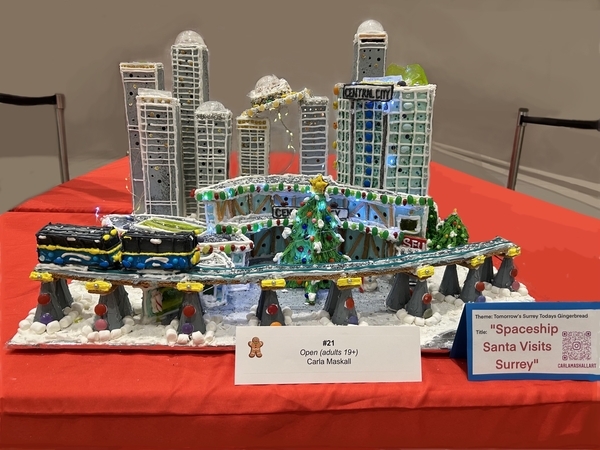 Spaceship Santa visits Surrey-contest theme :Surrey in the Future